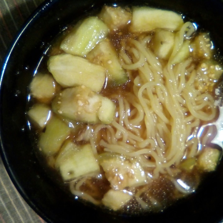 茄子醤油ラーメン